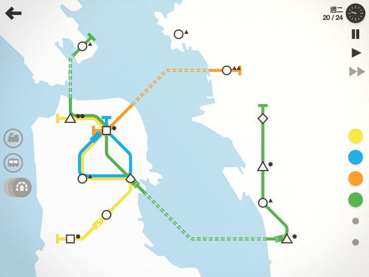 Mini Metro 迷你地鐵 遊戲介紹與心得