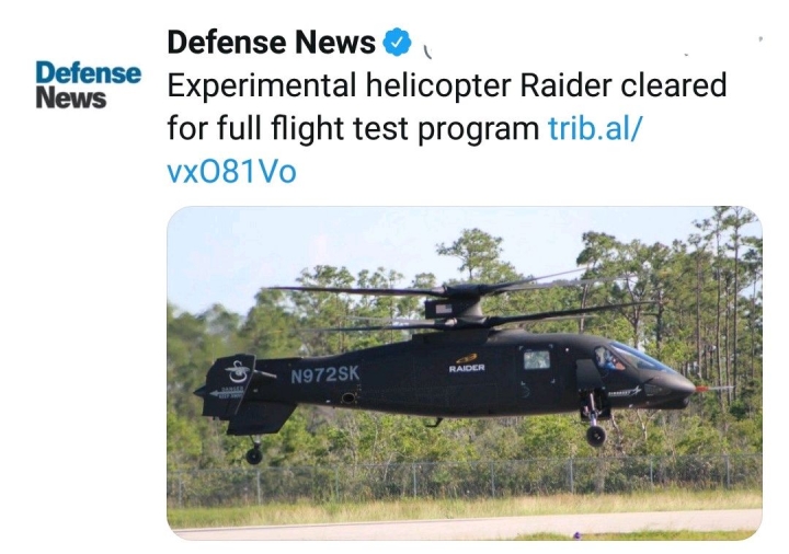 RAIDER 直昇機 進入全功能測試