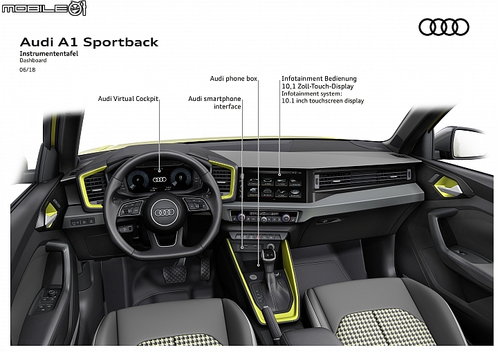 Audi New A1 彈性內裝配置與數位化車艙 Audi New A1 彈性內裝配置與數位化車艙