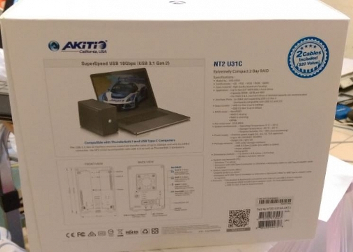 [圖頗多]AKiTiO NT2鐵甲武士+Seagate IronWolf那嘶狼2TB*2 開箱測試