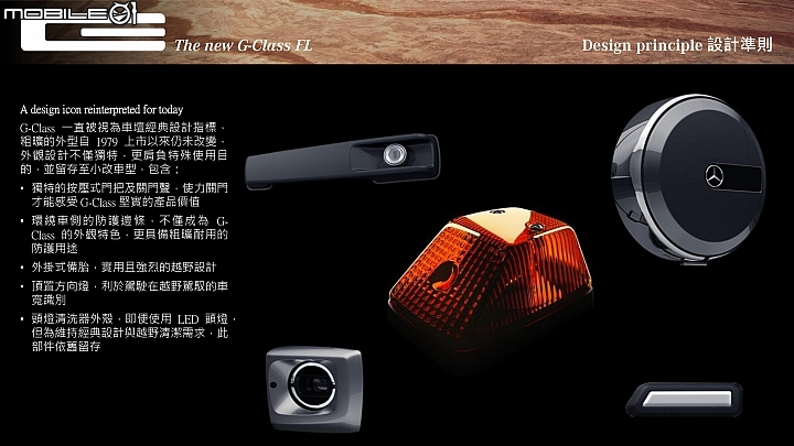 Mercedes-Benz New G-Class的經典外型設計元素 Mercedes-Benz New G-Class的經典外型設計元素