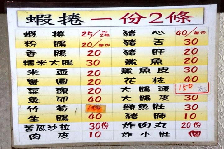 [台南][中西區] 阿財（詹）點心 蝦捲、香腸熟肉 2018