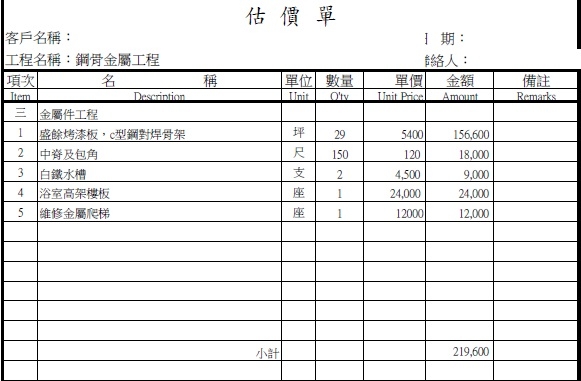 [請問] 請問老屋增建的工程報價