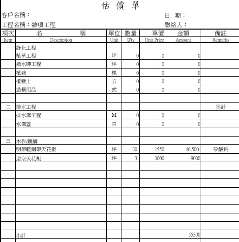 [請問] 請問老屋增建的工程報價