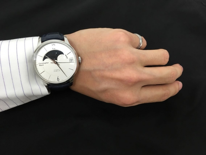 Christopher Ward C1 Grand Malvern Moonphase Steel White