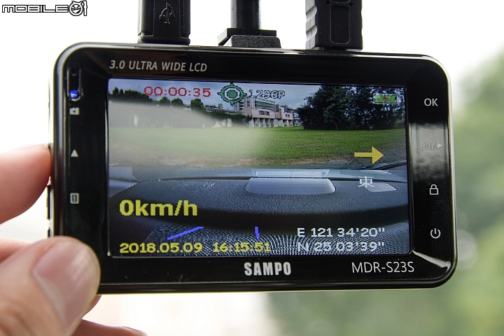 SAMPO MDR-S23S前後雙鏡行車紀錄器測試，駕駛輔助功能大驚奇