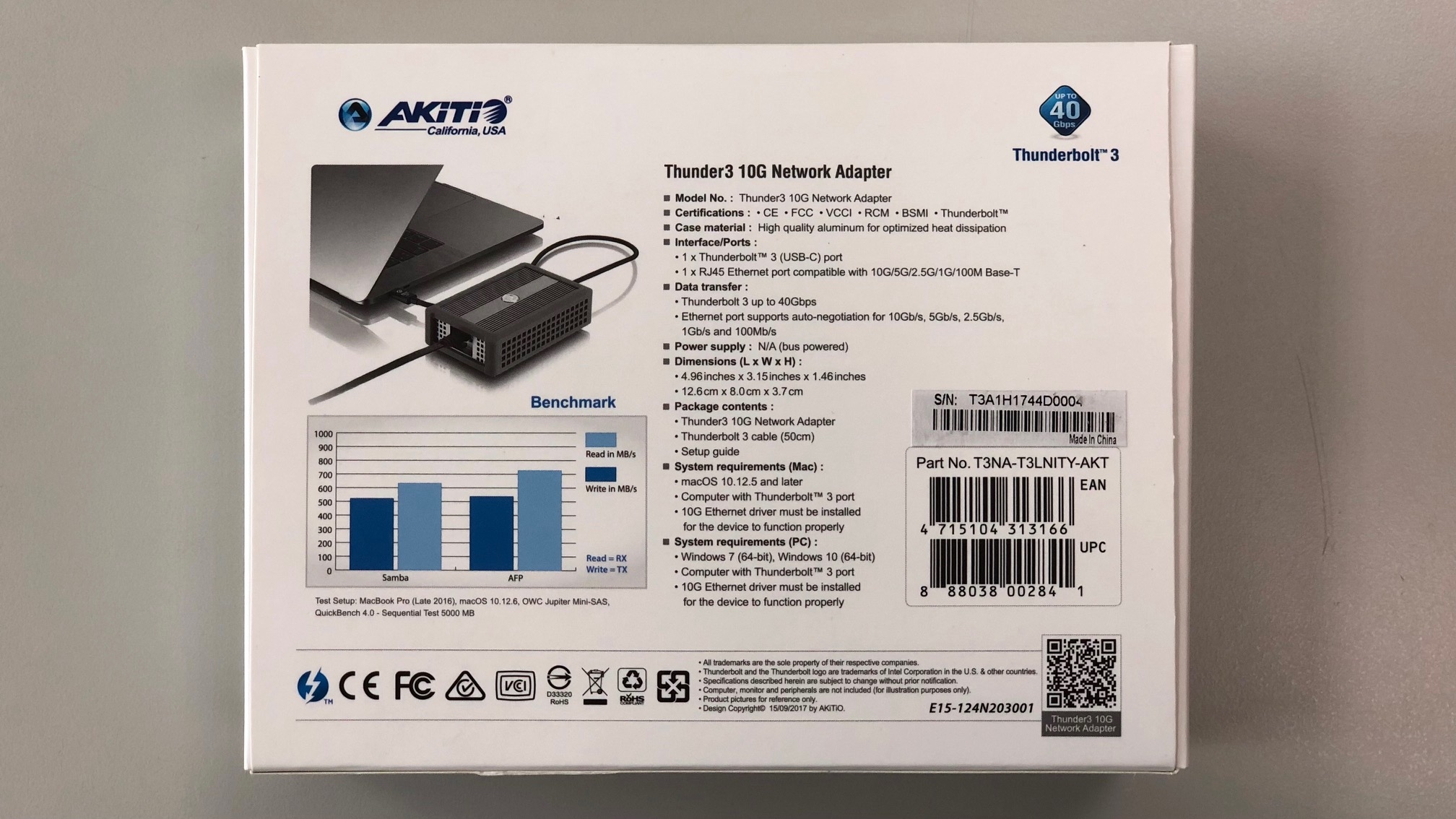 下個世代的網路速度！AKiTiO 雷霆3 10G 乙太網路轉換器(AKiTiO Thunder3 10G Network Adapter)