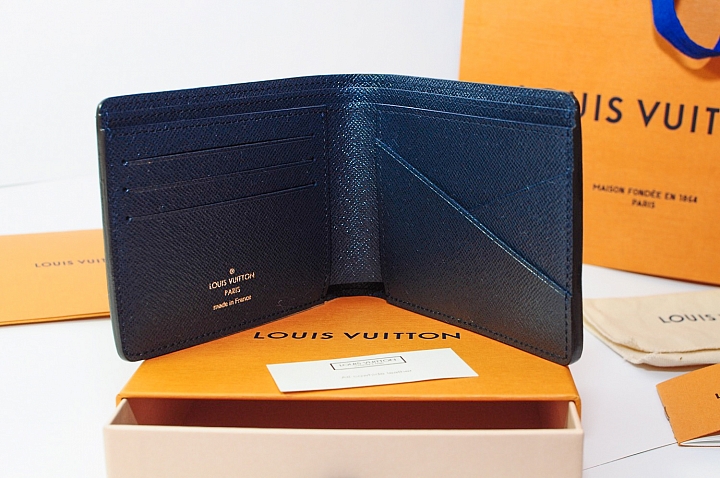 LV Epi 藍色短夾微開箱