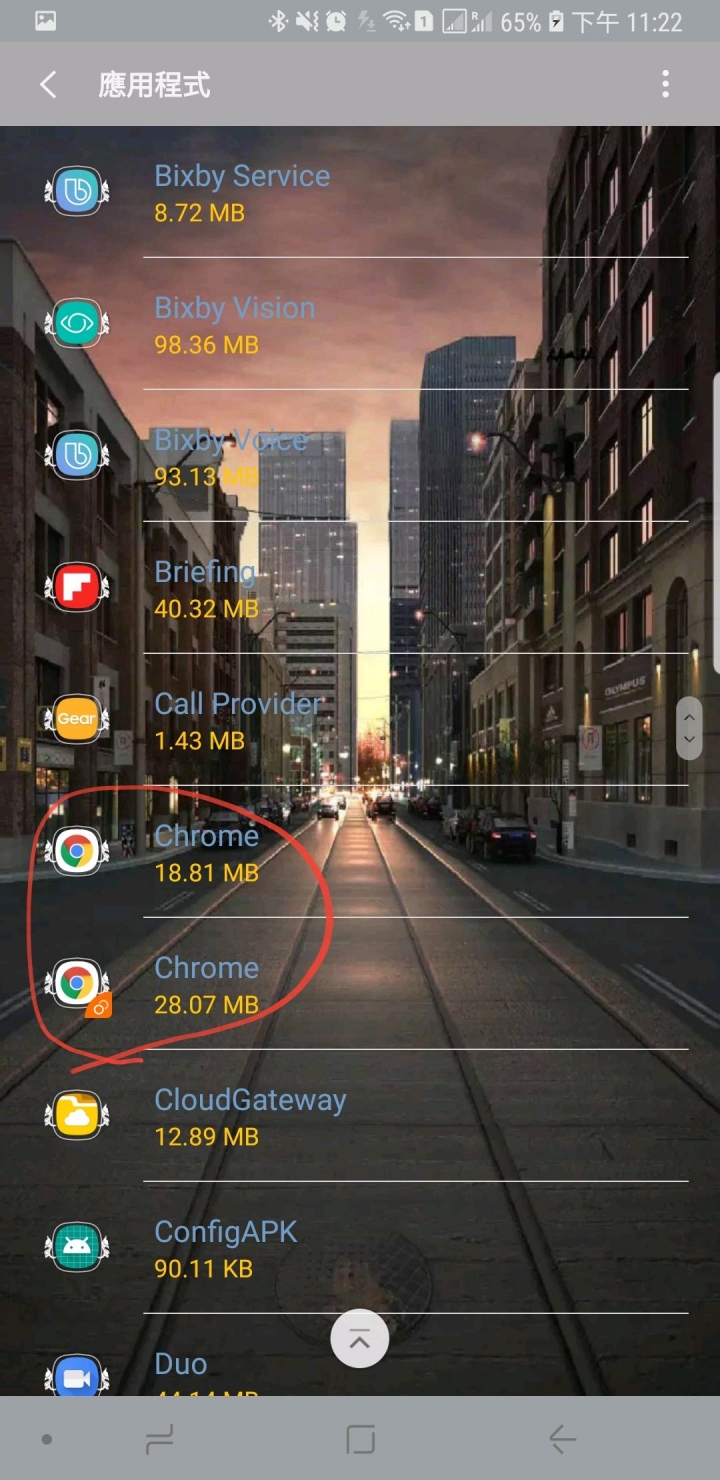 請問這些應用程式怎麼移除第二個