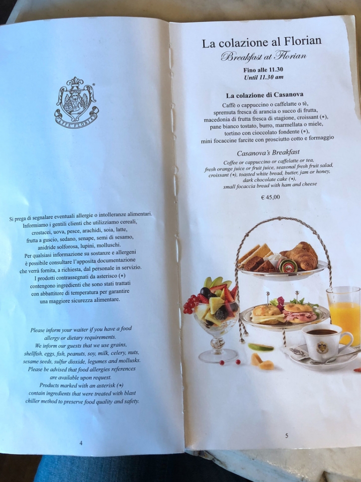 義大利自助(美食篇)│威尼斯花神咖啡Florian 全世界最美咖啡店之一！