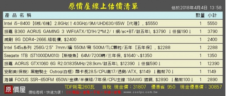 想組中階主機