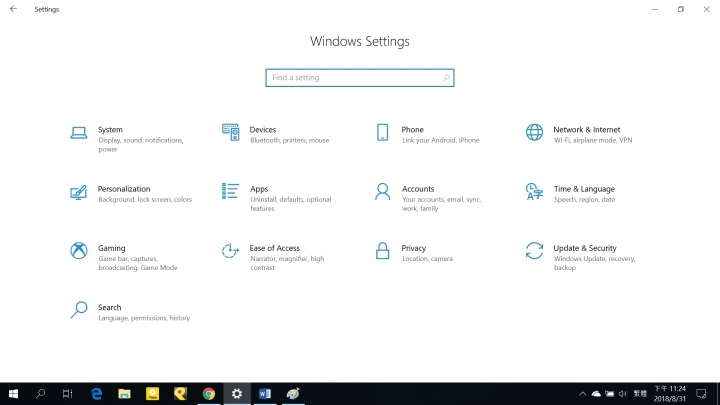 Win10是繁體版本，但【設定】卻是英文