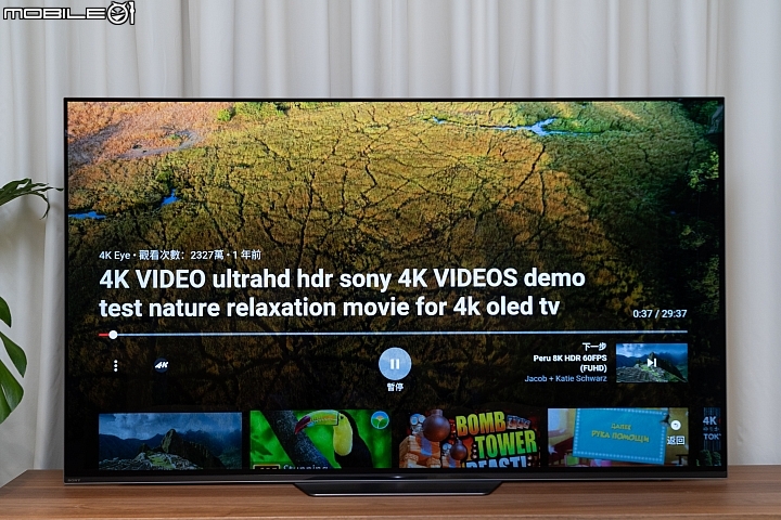 Sony BRAVIA KD-55A8F 4K HDR OLED TV 體驗自然色彩呈現