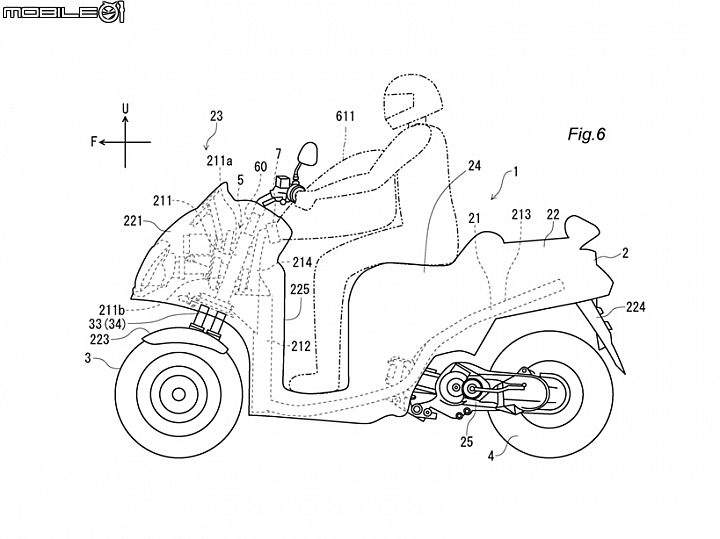 【海外快訊】YAMAHA 新式速克達安全氣囊專利曝光