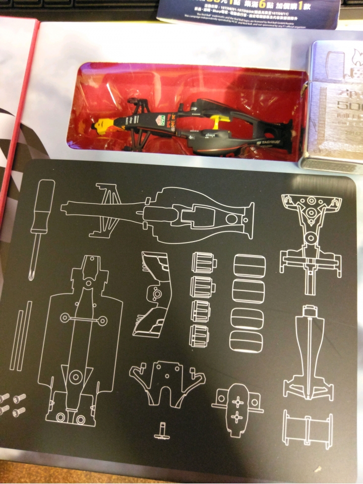 ˋ7-11 超商模型Red Bull RACING 方程式賽車RB13 1:43純開箱