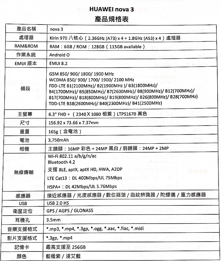 華為nova3、nova3i上市 四鏡頭+AI美顏 自拍可輸出成海報