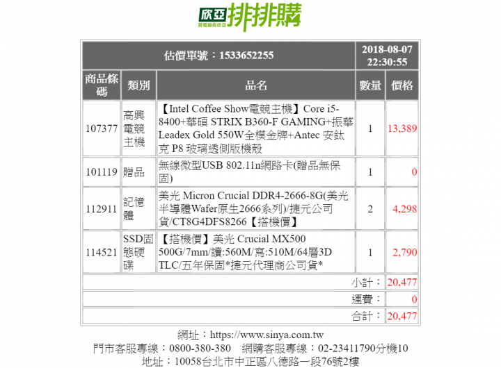 20K左右的單求健檢..謝謝