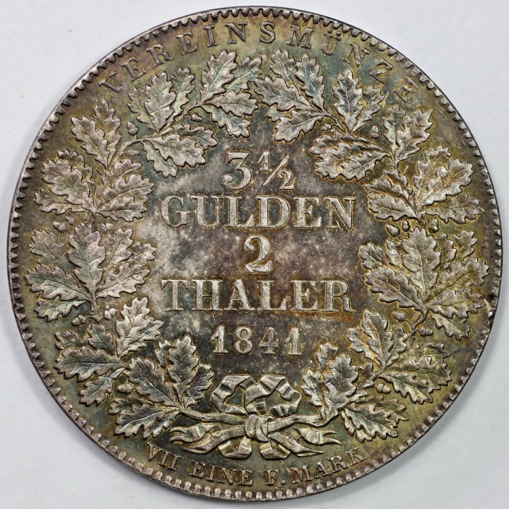 林北~※((1841年~德意志帝國銀幣))，，美品。