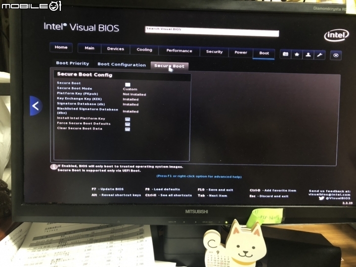 Intel NUC5i3RYH Bios設定請教~~(鍵盤開機與設定健診)
