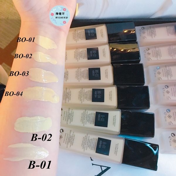 [LANCOME 蘭蔻] 零粉感超持久粉底SPF38/PA+++ (補充12色粉底液試色全記錄)