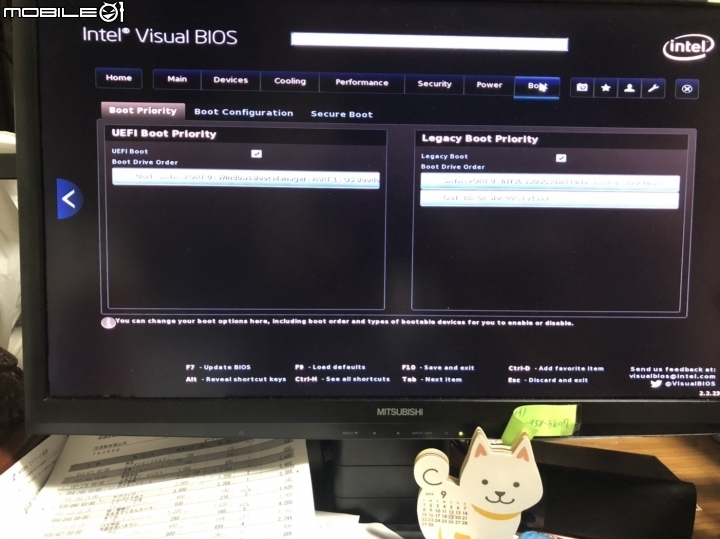 Intel NUC5i3RYH Bios設定請教~~(鍵盤開機與設定健診)
