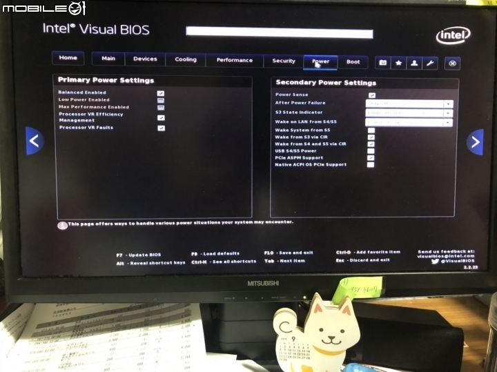 Intel NUC5i3RYH Bios設定請教~~(鍵盤開機與設定健診)