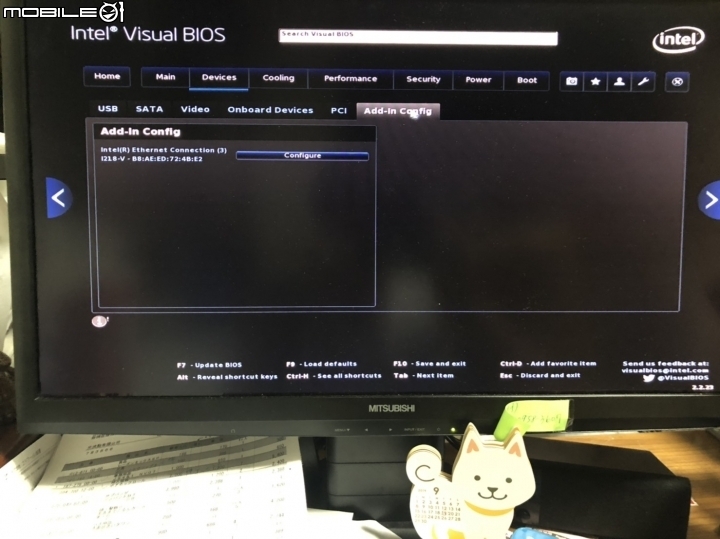 Intel NUC5i3RYH Bios設定請教~~(鍵盤開機與設定健診)