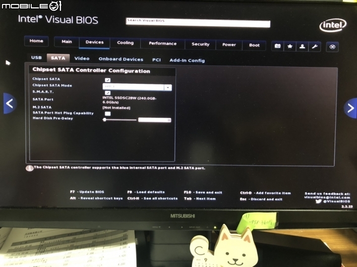 Intel NUC5i3RYH Bios設定請教~~(鍵盤開機與設定健診)