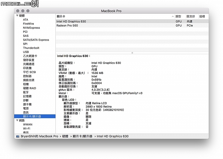 Apple MacBook Pro 15 2018 同中求異的實用改變！