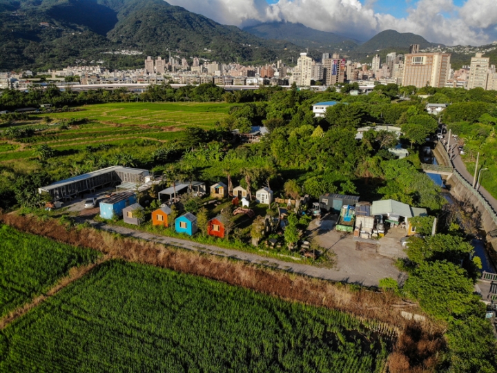 [亂拍照] 台北北投 關渡平原 稻田風光 (空拍)