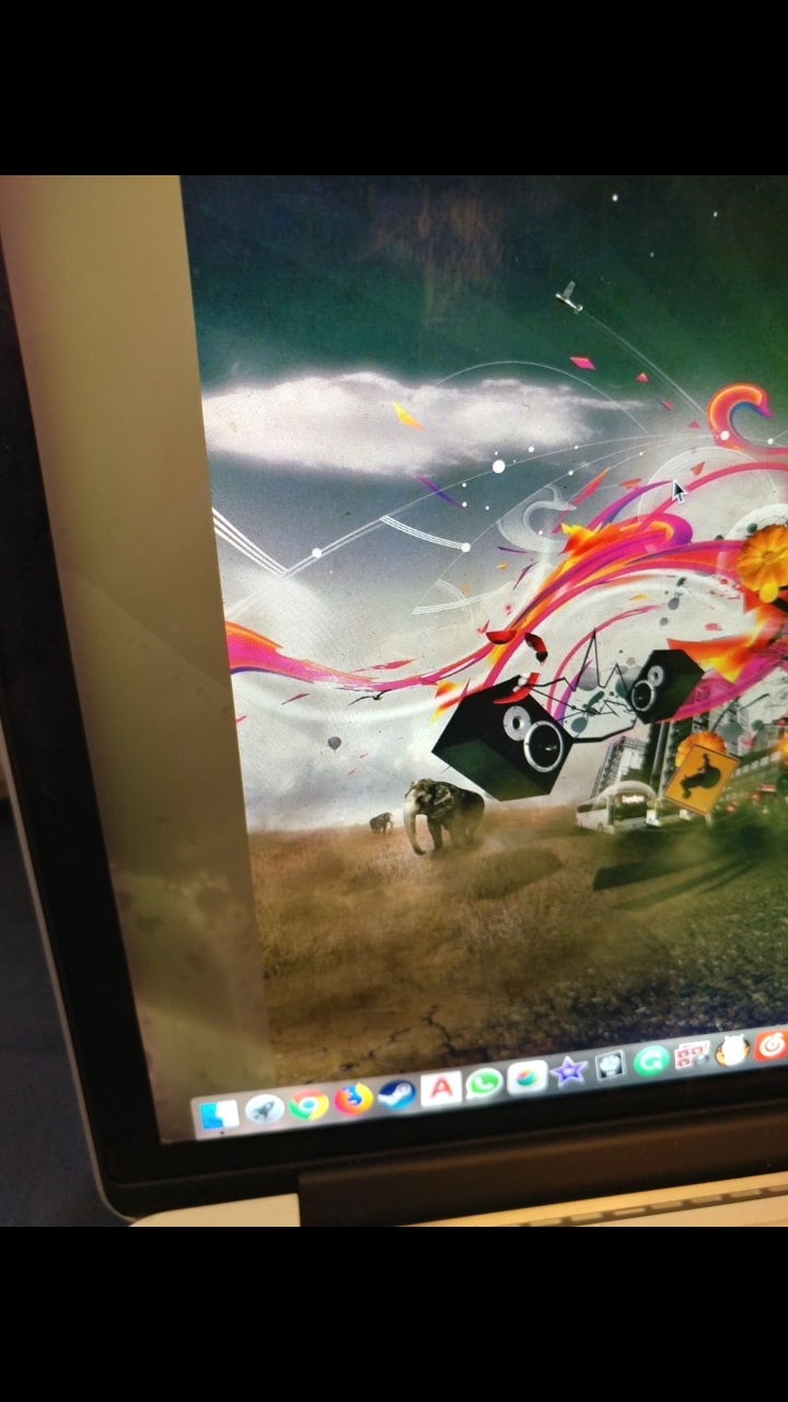 自行拆機後螢幕損毀不明