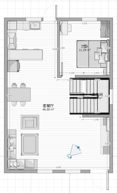 請益:一樓房屋格局，客廳的擺設看起來怎麼都怪怪的