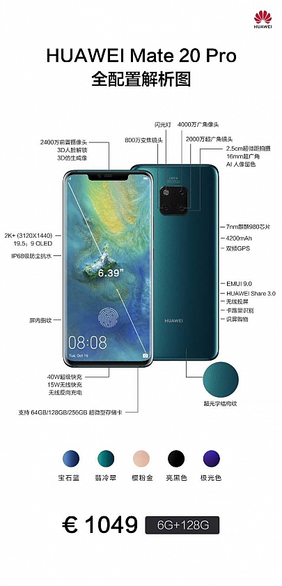 華為Mate 20 Pro發表 而且真有強調遊戲的Mate 20 X