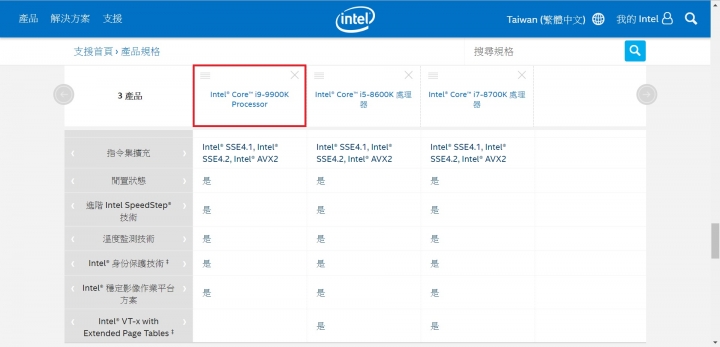intel 桌上型處理器第9代 取消intel vt-x with extended page tables？i