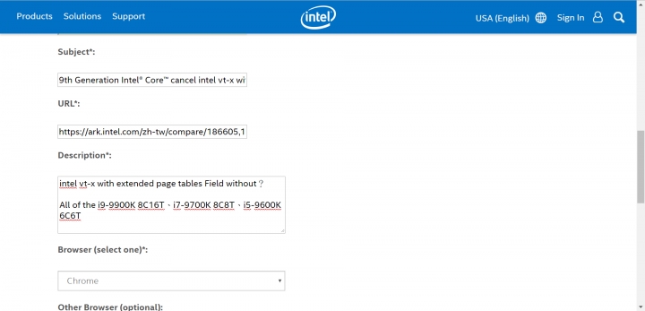 intel 桌上型處理器第9代 取消intel vt-x with extended page tables？i