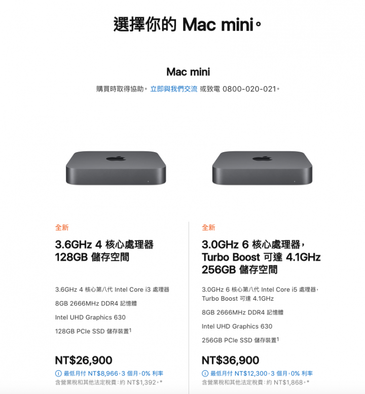 New Mac Mini 2018