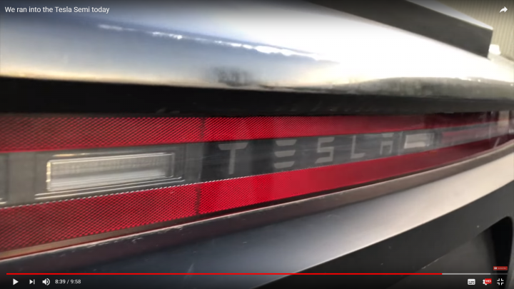 《TESLA Semi》多顆鏡頭／動力配置／日間外觀 (2018/09)