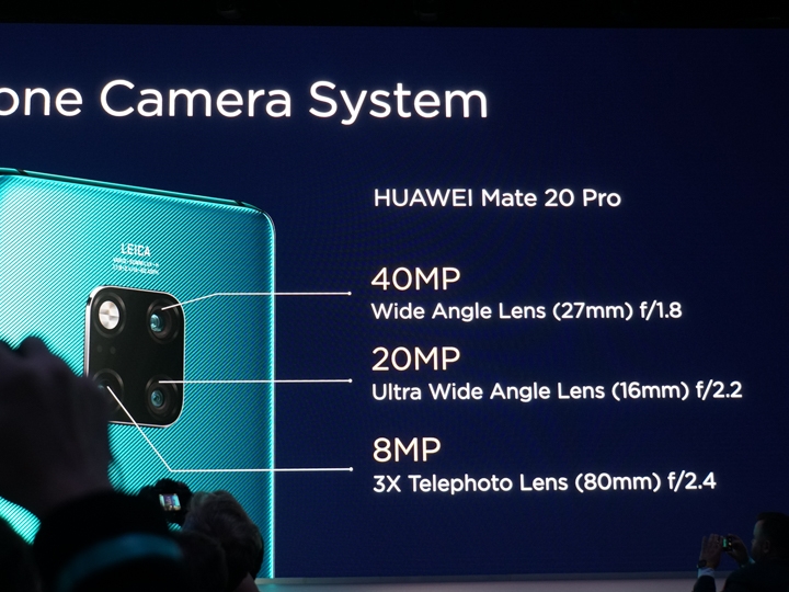 Huawei 華為 Mate 20-及Mate 20 Pro-搭載了三種鏡頭 Huawei 華為 Mate 20-及Mate 20 Pro-搭載了三種鏡頭