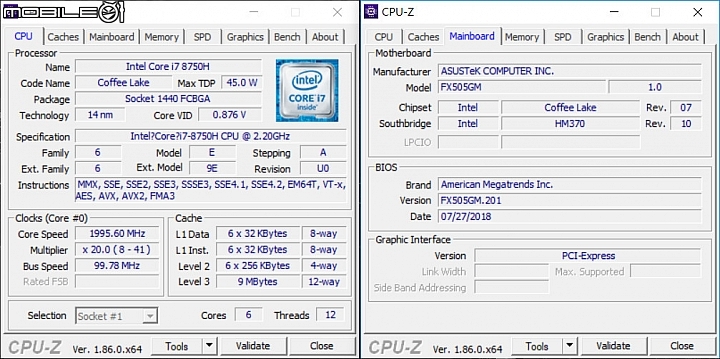 ASUS TUF Gaming FX505 測試報告 軍規級強悍電競