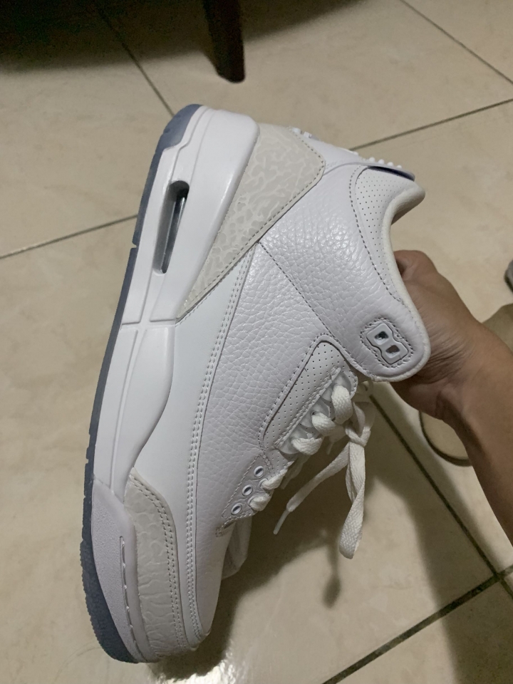 能否幫忙驗鞋，jordan 3冰底全白