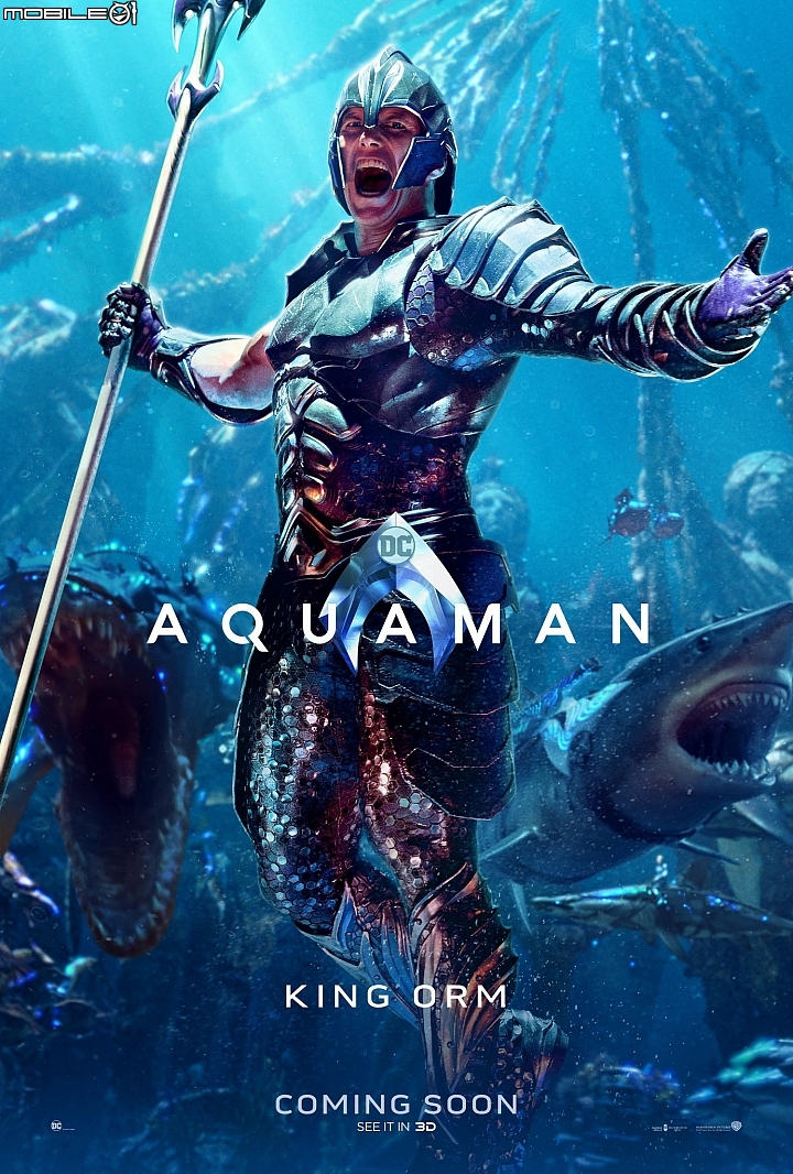 【新訊】全角色海報帥氣登場！ 《水行俠》提前至 12/12 在台灣上映！