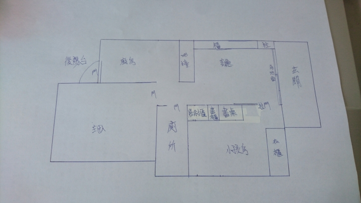 20坪（室內11.5陽臺2.5坪）室內規劃