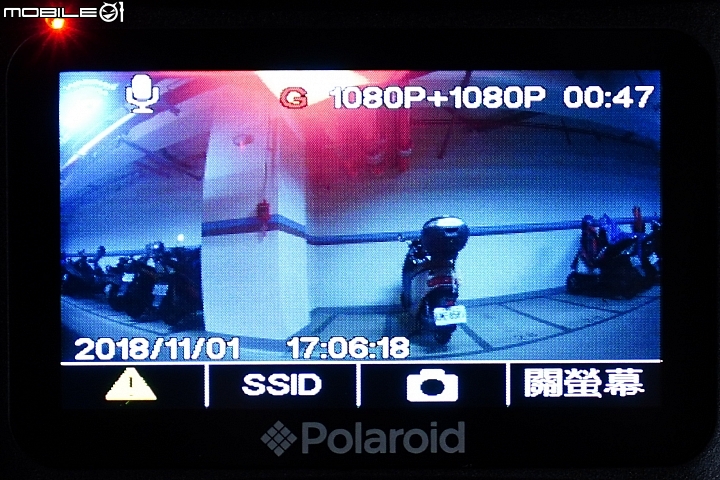 6G AR鍍膜鏡頭搭載 Polaroid MS276WG 雙鏡行車記錄器測試