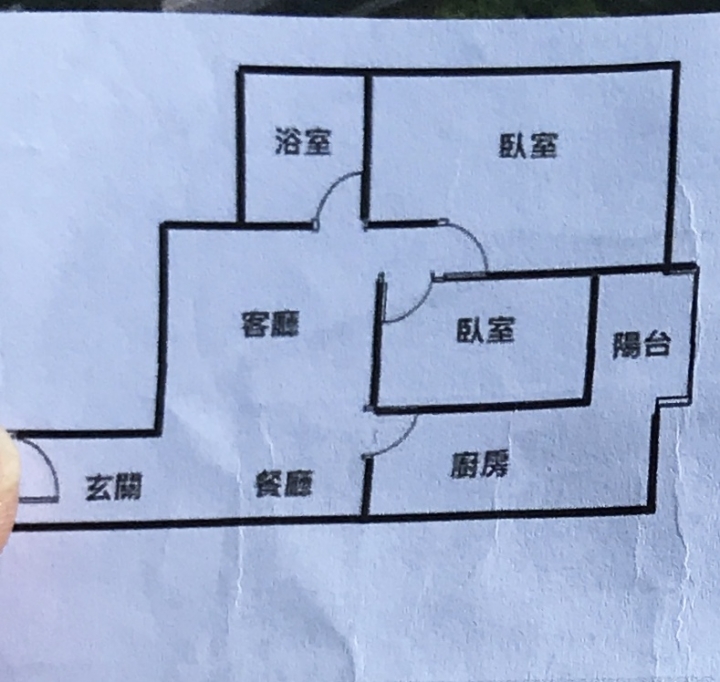 請問這格局是否為暗廳（已重新上傳照片