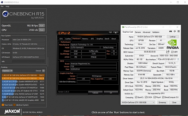 GIGA Z170X GAMING G1+I9 CORE 9900K