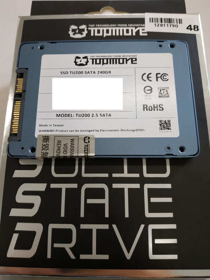 達墨topmore TU200 240GB SSD TLC開箱