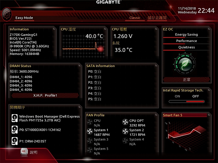 GIGA Z170X GAMING G1+I9 CORE 9900K