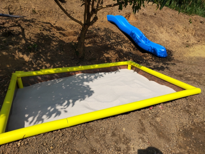 DIY小朋友遊樂園 沙坑 溜滑梯 攀岩