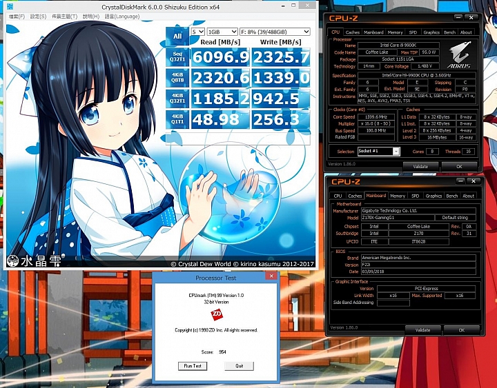 GIGA Z170X GAMING G1+I9 CORE 9900K
