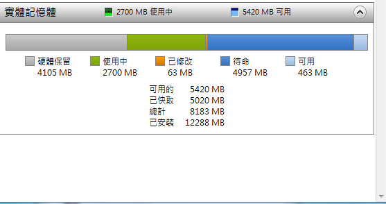 記憶體抓不到